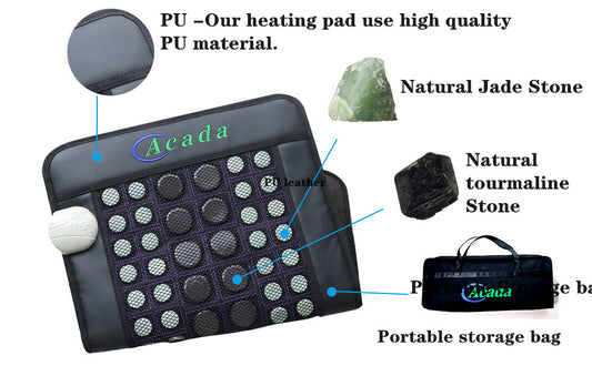 Acada Far Infrared Heating Pad Matress- Jade Tourmaline Hot Stone Heating Pad - Infrared mat (23"x16") US 110V PHYMAT